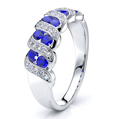 White Diamond and Blue Sapphire