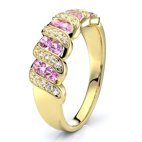 Yellow Diamond and Pink Sapphire