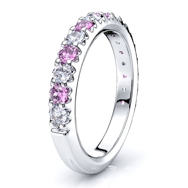 White Diamond and Pink Sapphire