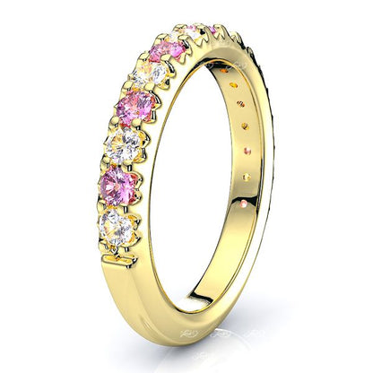 Yellow Diamond and Pink Sapphire