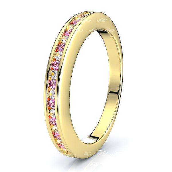 Yellow Diamond and Pink Sapphire