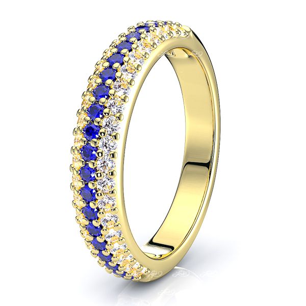 Yellow Diamond and Blue Sapphire