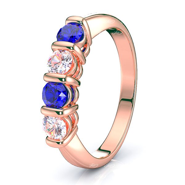 Rose Diamond and Blue Sapphire