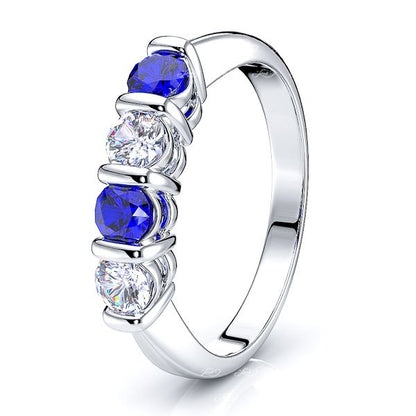 White Diamond and Blue Sapphire