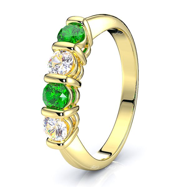Yellow Diamond and Emerald
