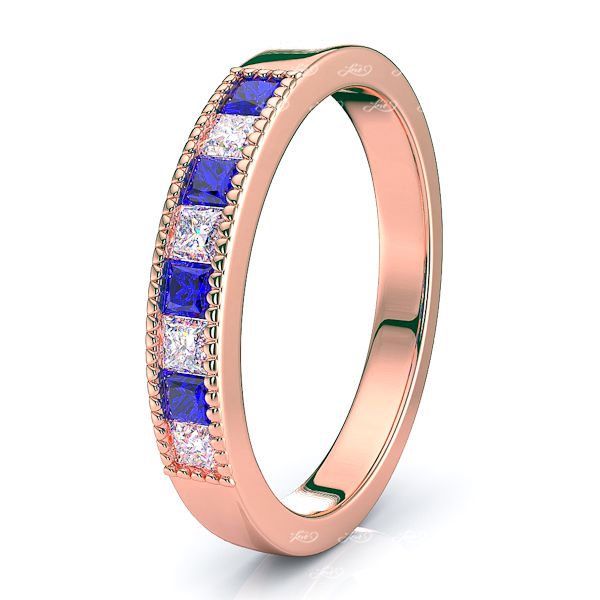Rose Diamond and Blue Sapphire
