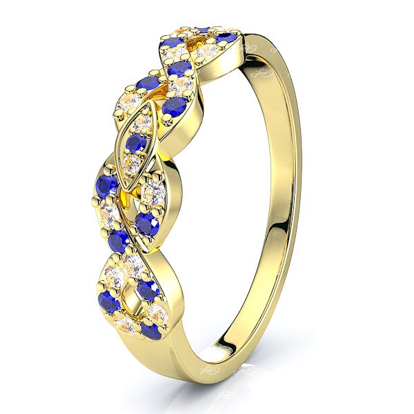Yellow Diamond and Blue Sapphire