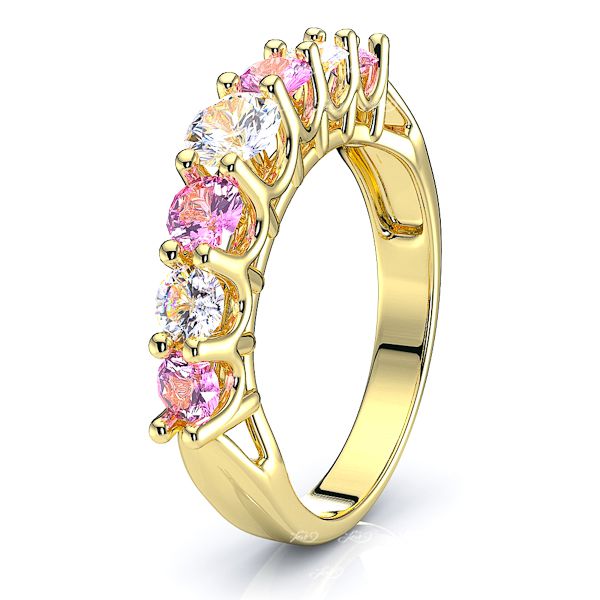 Yellow Diamond and Pink Sapphire
