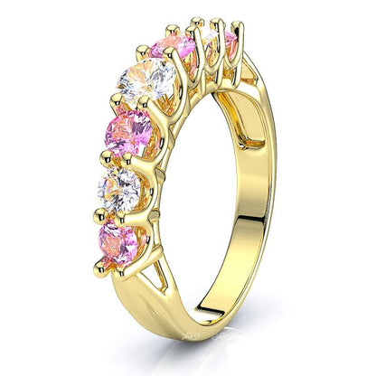 Yellow Diamond and Pink Sapphire