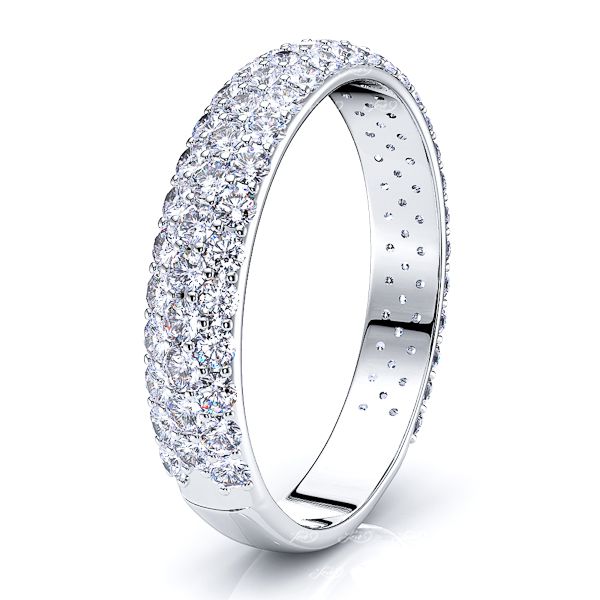Estrella Pave Set Women Anniversary Wedding Band