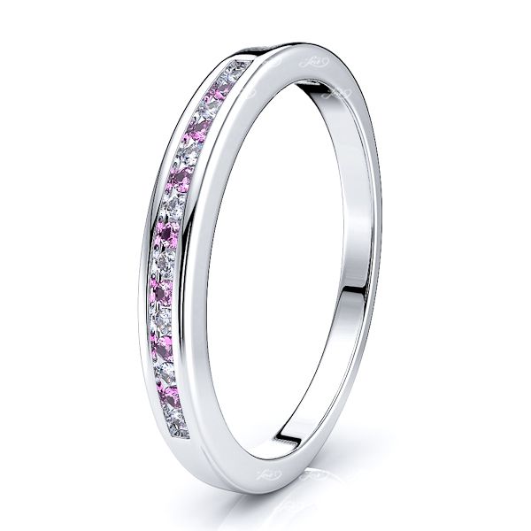 White Diamond and Pink Sapphire