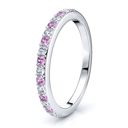 White Diamond and Pink Sapphire