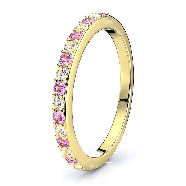 Yellow Diamond and Pink Sapphire