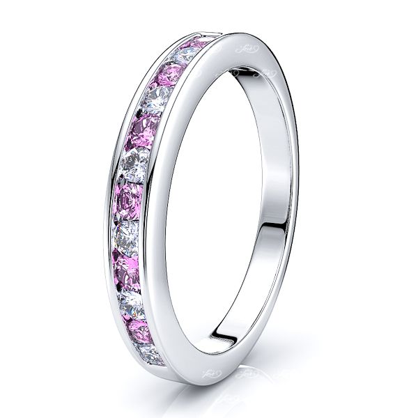White Diamond and Pink Sapphire