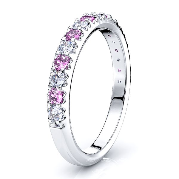 White Diamond and Pink Sapphire