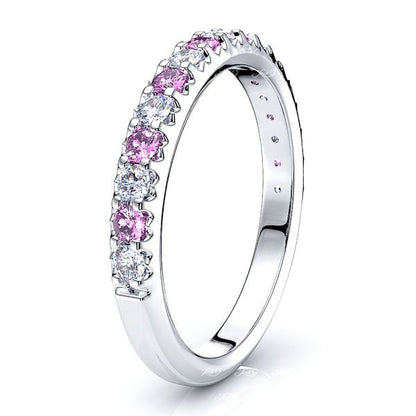 White Diamond and Pink Sapphire