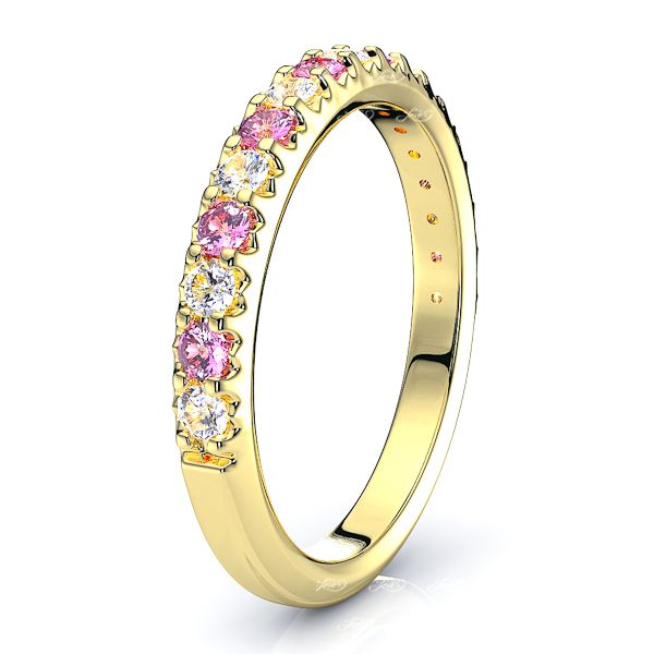 Yellow Diamond and Pink Sapphire