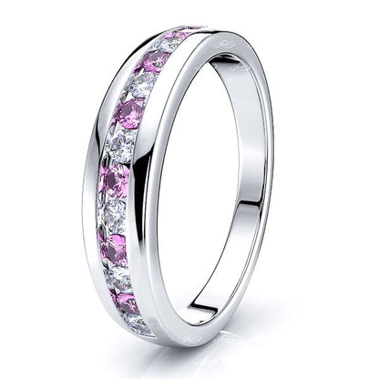 White Diamond and Pink Sapphire