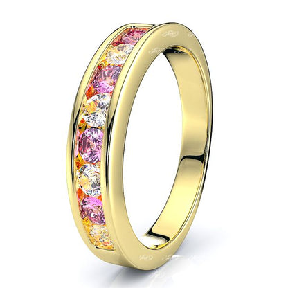 Yellow Diamond and Pink Sapphire