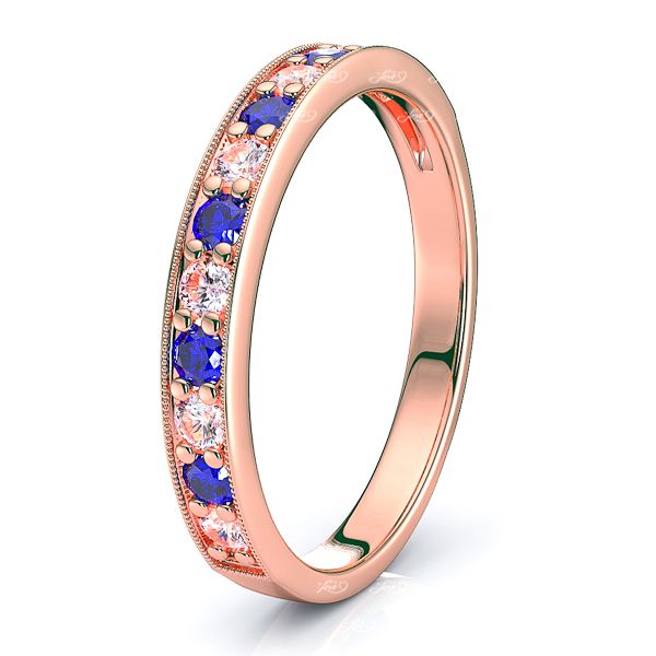 Rose Diamond and Blue Sapphire