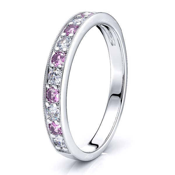 White Diamond and Pink Sapphire