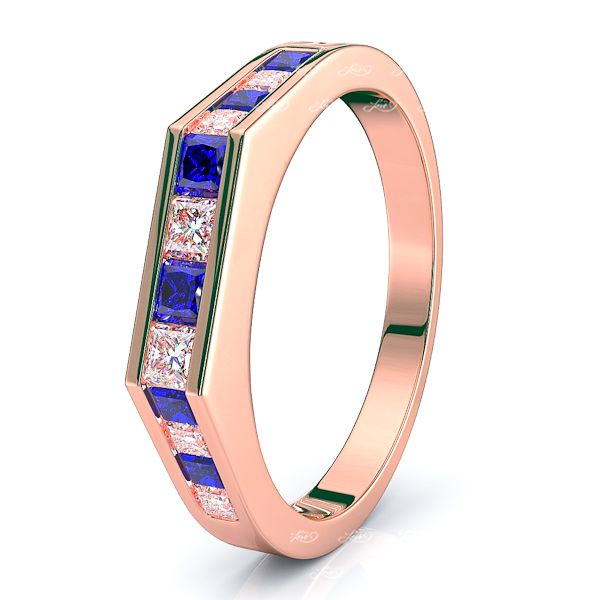 Rose Diamond and Blue Sapphire