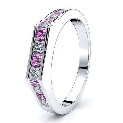 White Diamond and Pink Sapphire