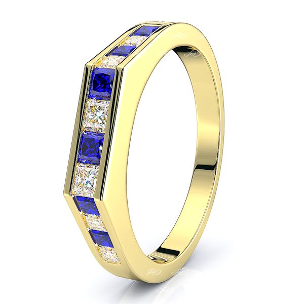 Yellow Diamond and Blue Sapphire