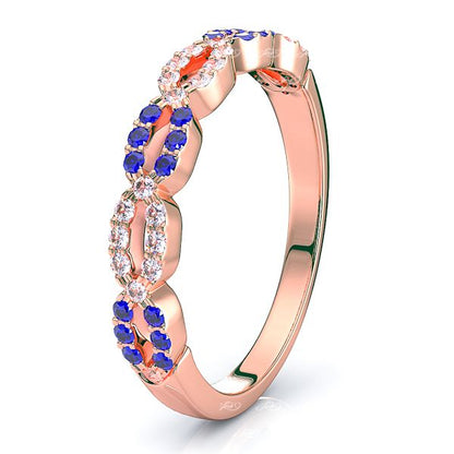 Rose Diamond and Blue Sapphire