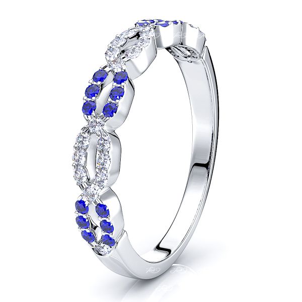 White Diamond and Blue Sapphire