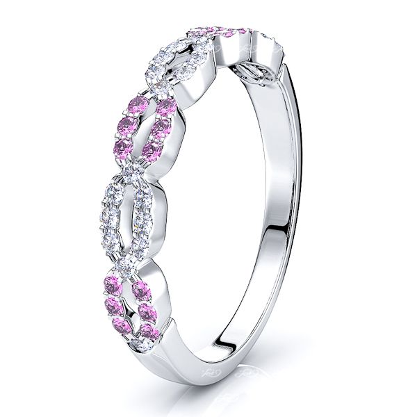 White Diamond and Pink Sapphire