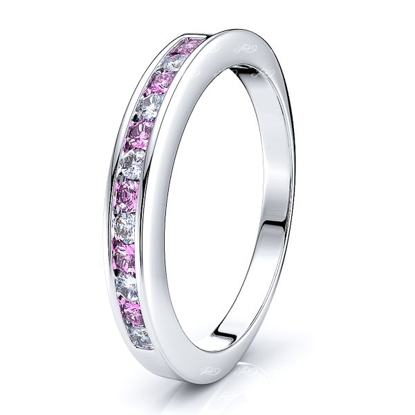 White Diamond and Pink Sapphire