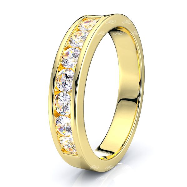 Adalina 7 Stone Channel Set  Women Anniversary Wedding Ring