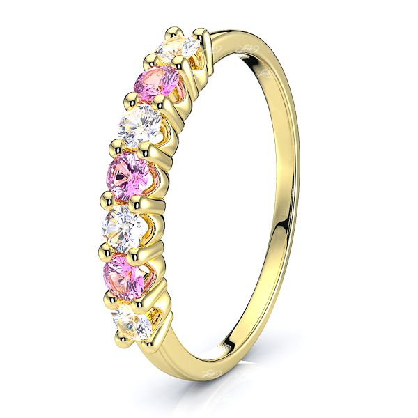 Yellow Diamond and Pink Sapphire