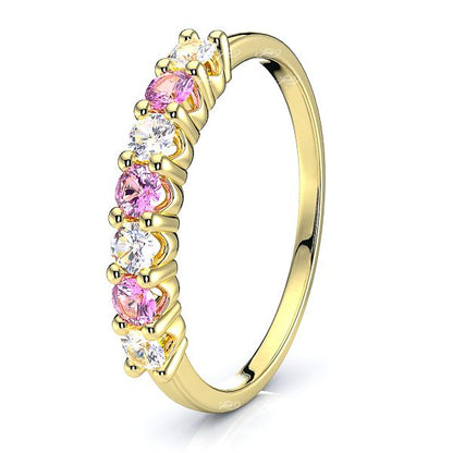 Yellow Diamond and Pink Sapphire