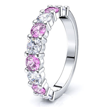 White Diamond and Pink Sapphire