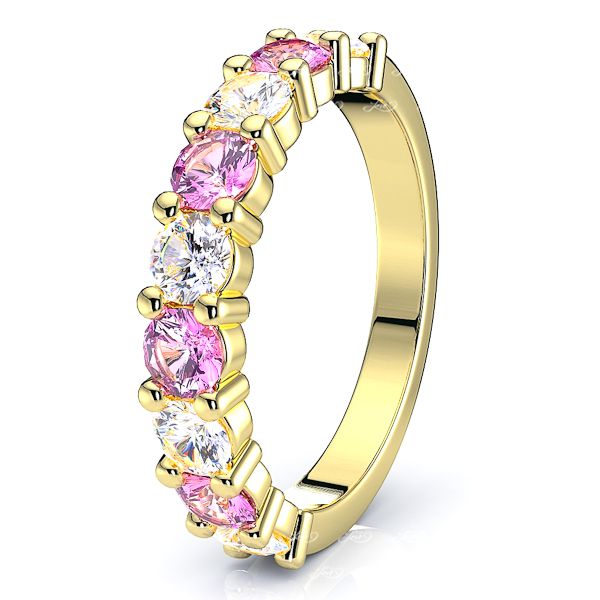 Yellow Diamond and Pink Sapphire