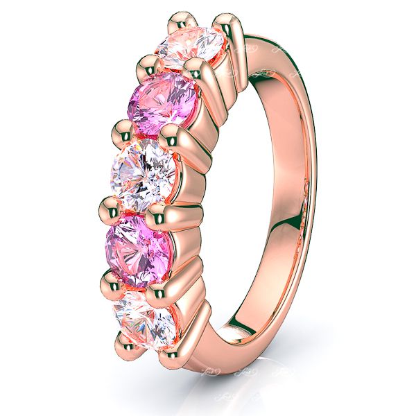 Yellow Diamond and Pink Sapphire
