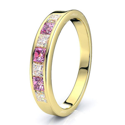 Yellow Diamond and Pink Sapphire