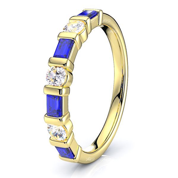 Yellow Diamond and Blue Sapphire
