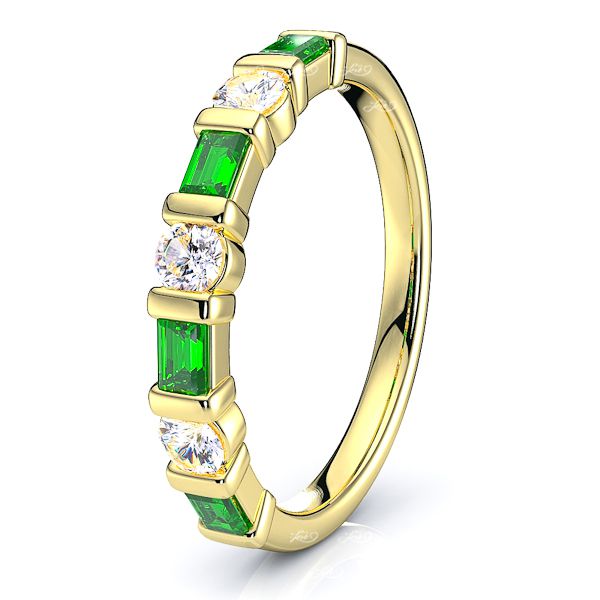 Yellow Diamond and Emerald
