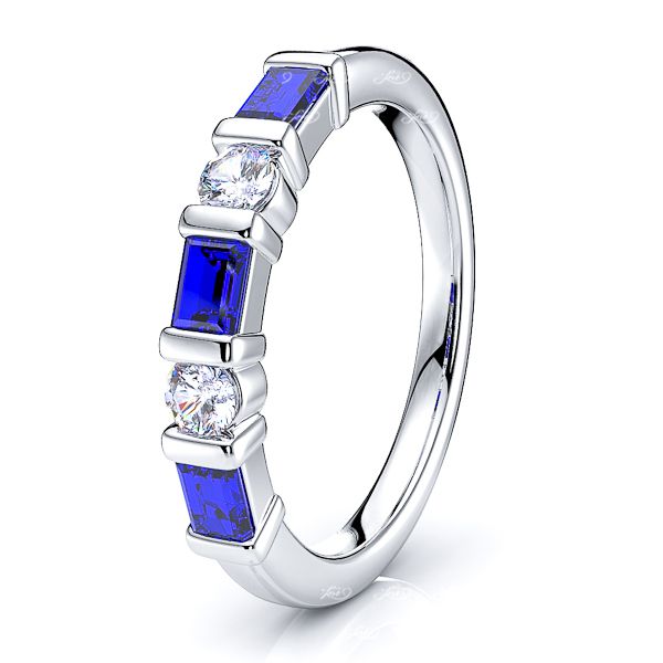 White Diamond and Blue Sapphire