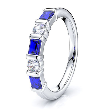 White Diamond and Blue Sapphire