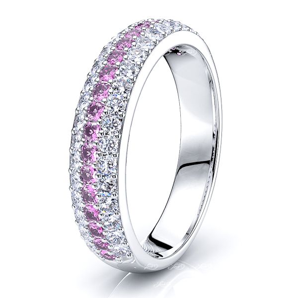 White Diamond and Pink Sapphire