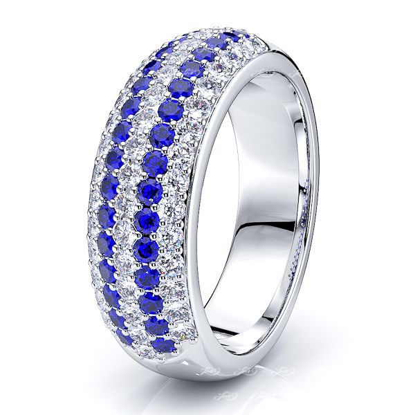 White Diamond and Blue Sapphire