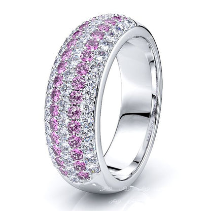 White Diamond and Pink Sapphire
