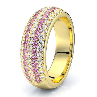 Yellow Diamond and Pink Sapphire