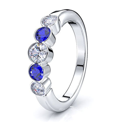 White Diamond and Blue Sapphire