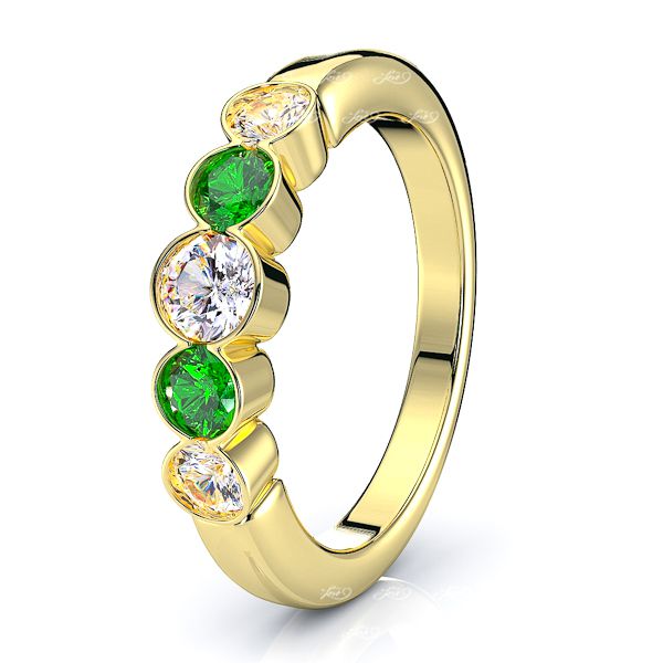 Yellow Diamond and Emerald