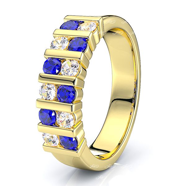 Yellow Diamond and Blue Sapphire
